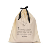 A Diamond Under Pressure Cotton Dust Bag for Handbag Storage